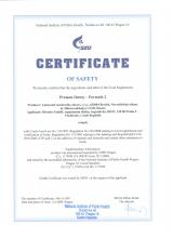 Certificate of safety Complément alimentaire bio «Sources de pureté», 180 gélules