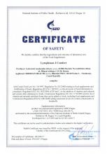 Certificate of safety<br>Lymphosan J Comfort Táplálékkiegészítő Lymphosan J Comfort, 90 g