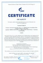 Certificate of safety SynchroVitals II Complementos alimenticios Synchrovitals II, 60 cápsulas